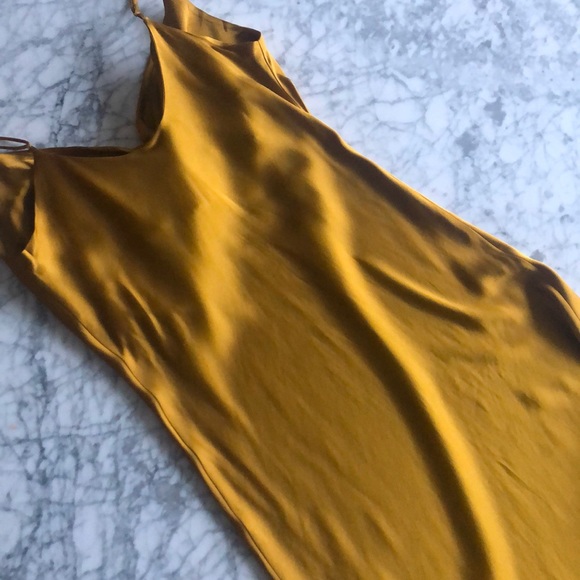 🌟HOST PICK🌟Zara Mustard Yellow Slip Dress - Picture 7 of 10